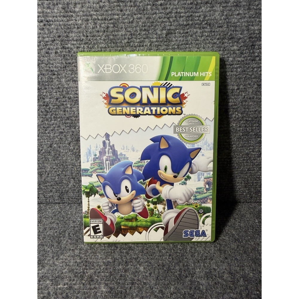 Sonic Generations Microsoft Xbox 360 2011 Platinum Hits Sega 010086680560